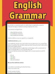 English Tests: Learn Articles practice grammar