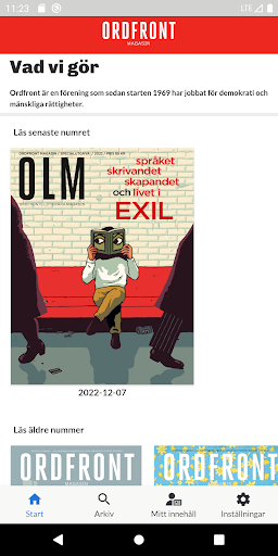 Android application Ordfront magasin screenshort