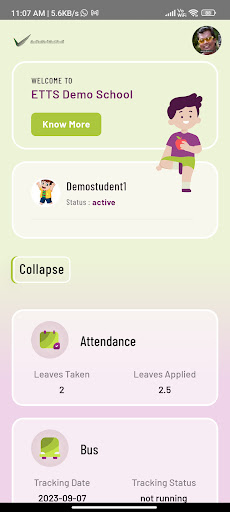 ETTS ParentApp Screen 3