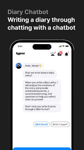 Android application Mytypes screenshort