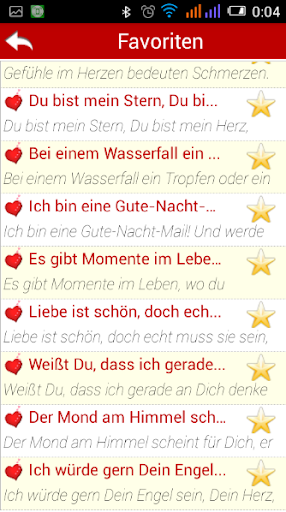 Liebes Gedichte und SMS Screen 3