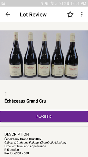 Winefields Auctioneers Screen 3