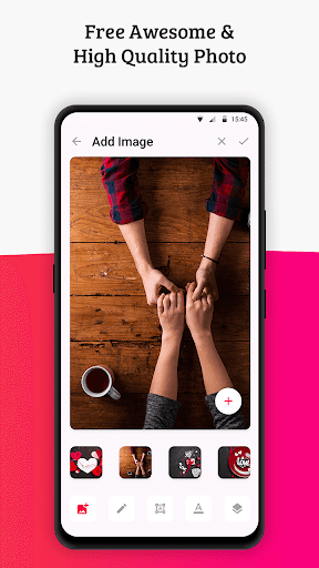 Write Portuguese Text on photo Screen 3