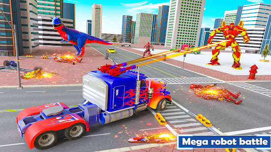 Flying Dragon Transport Truck Transform Robot Game screenshots apk mod 4