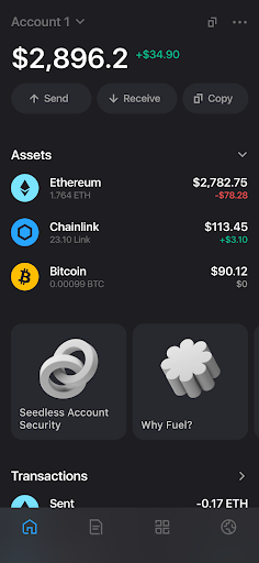 Android application Fuelet Wallet | Fuel screenshort