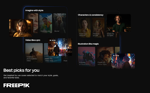 Screenshot of Freepik AI: Video Generator