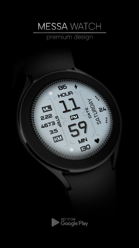 Digital Watch Face WearOS Screen 2