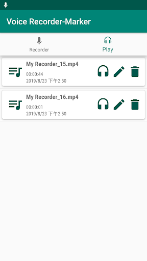 Voice Recorder With Mark Screen 3