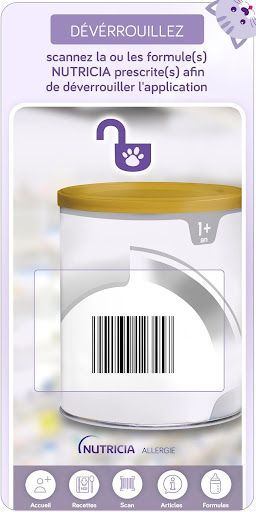 Android application Allergie-Lait App' screenshort