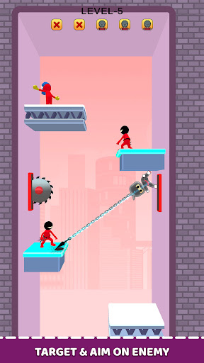 Android application Rope Race 3D - Ninja Assassin screenshort