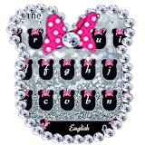 Silver glitter bow mouse keyboard theme icon