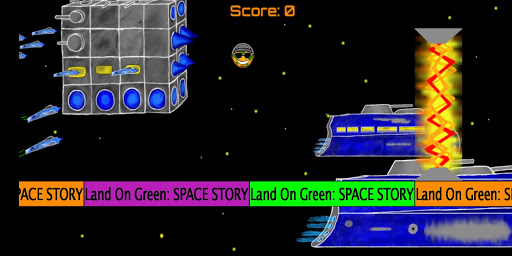 Land On Green: Space Story Screen 2