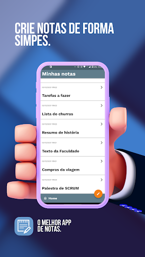 Android application Notas screenshort
