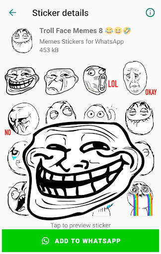 Meme Stickers for WhatsApp Screenshot 1 - AppWisp.com