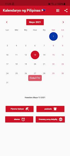 Android application Kalendaryo ng Pilipinas 2024 screenshort