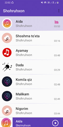 Android application Шоҳруҳхон мп3 screenshort