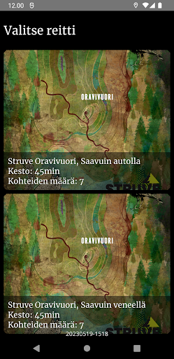 Android application Struve Experience screenshort