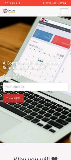 Android application Recruitrabbit screenshort