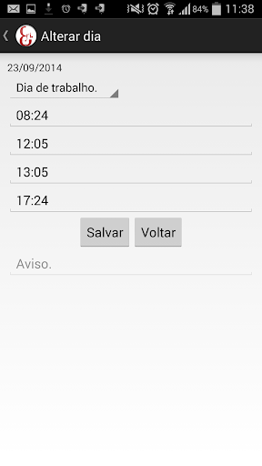 EriPonto - Lembrete do Ponto. Screen 3
