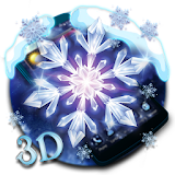 3D Snowflakes Glass Tech Theme icon