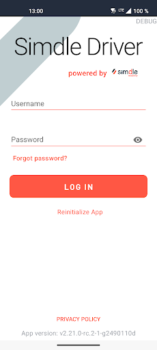 Android application Simdle Driver screenshort