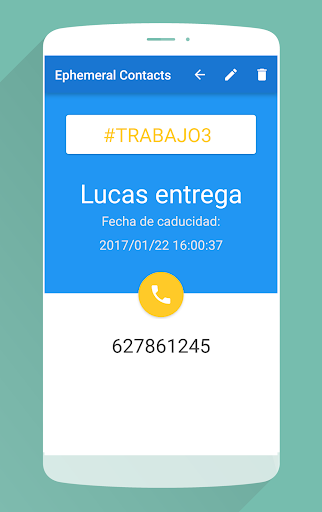 Agenda de contactos temporales