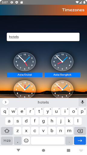 Timezones Screen 3