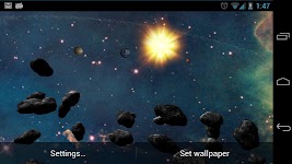 screenshot of Asteroid Belt Live Wallpaper