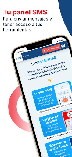 Android application Panel SMS Masivos screenshort