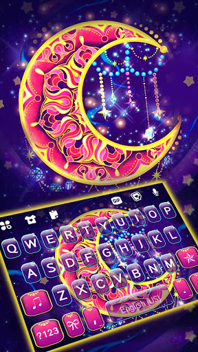 Android application Dreamy Moon Keyboard Backgroun screenshort