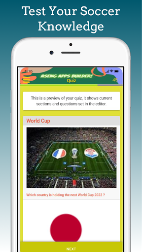 Football / Soccer Quiz Screen 3