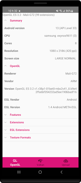GLview Extensions Viewer - 6.4.99 - (Android)