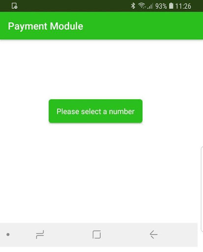 Android application Payment Module screenshort