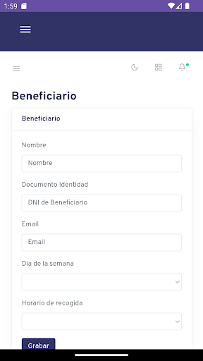 Gestión Donantes Screen 2