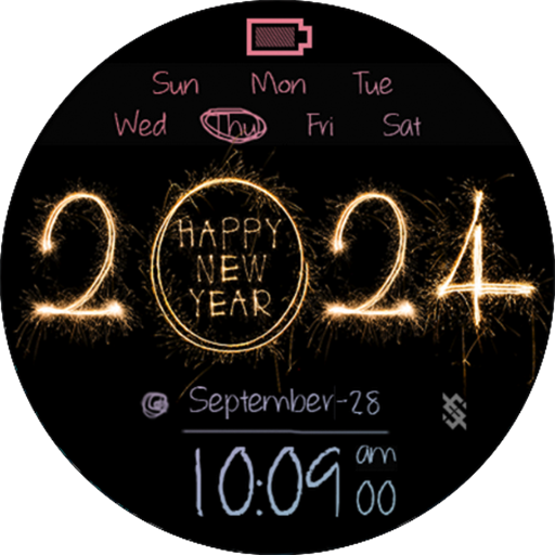 BFF15- Neon Art New Year 2024 - AppWisp.com