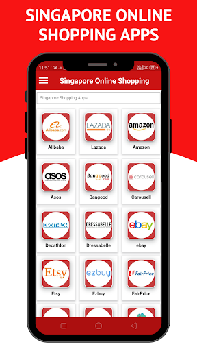 Android application Online Shopping Singapore screenshort