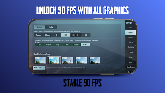 90 Fps for PUBGM - Unlock Tool  screenshots 1