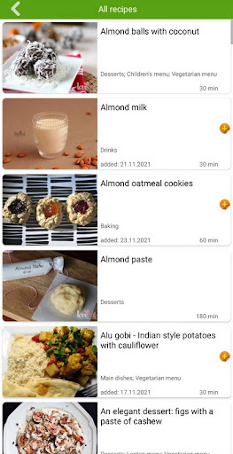 Vegetarian recipes Screen 3
