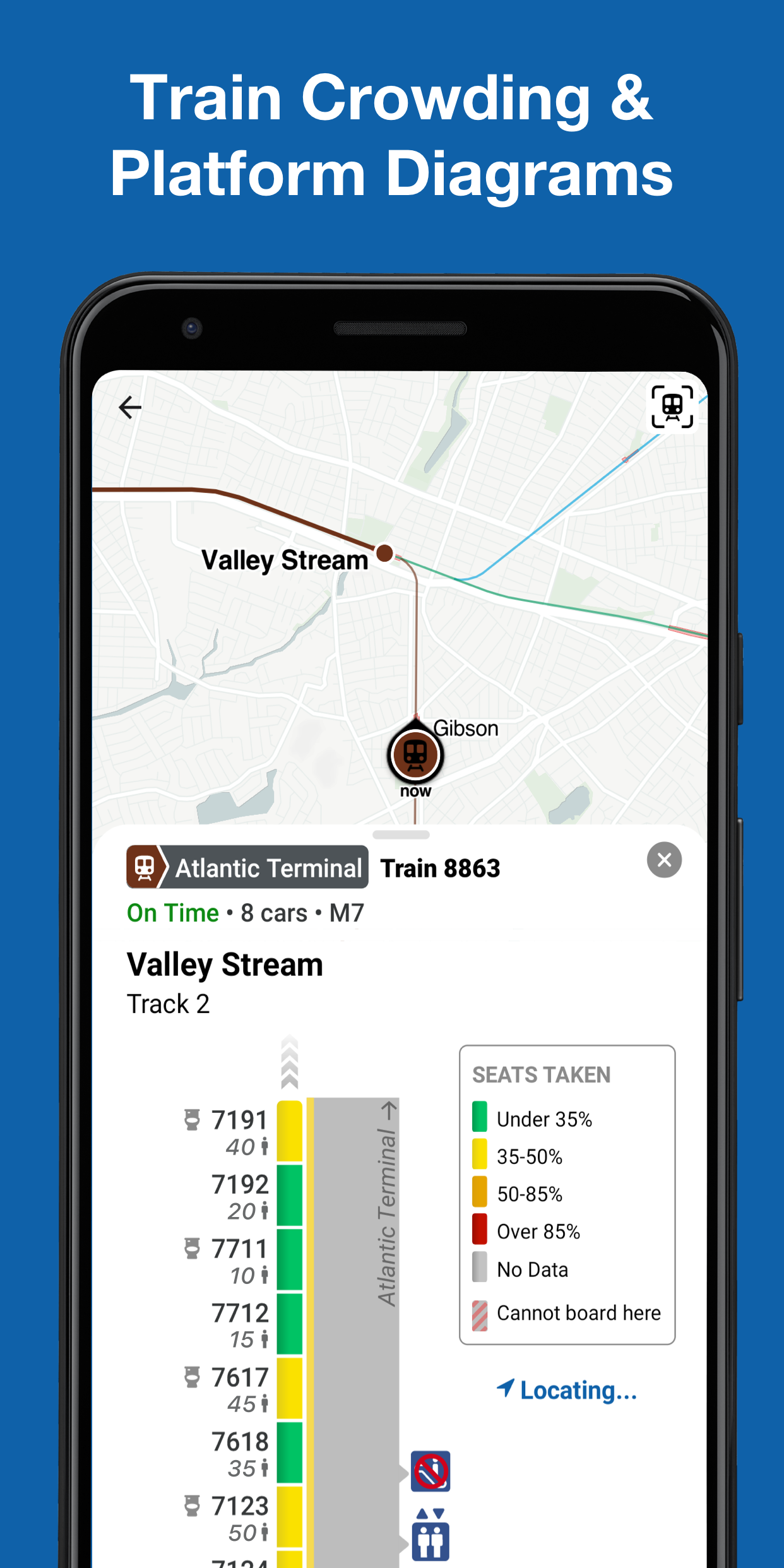 Android application LIRR TrainTime screenshort