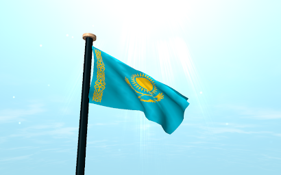 Kazakhstan Flag 3D Free