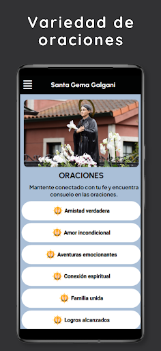 Android application Oraciones a Santa Gema Galgani screenshort