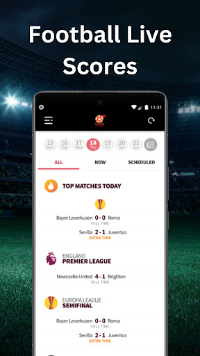 Android application 7gool : Football Live Scores screenshort