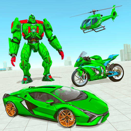 Helicopter Robot Car Game 3d