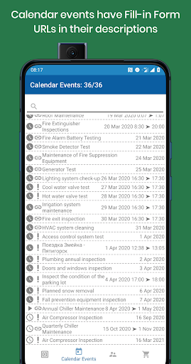 Screenshot of NFC Task List