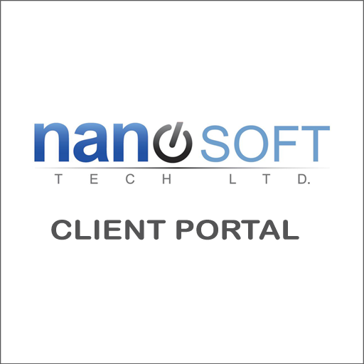 Nanosoft logo. Client portal