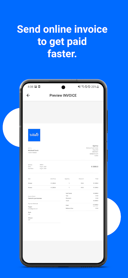#8. Billed: Easy Invoice maker (Android) Podle: ZTABS