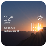 sunrise weather widget/clock icon