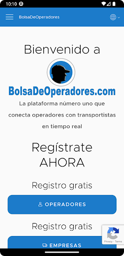 Android application BolsaDeOperadores screenshort