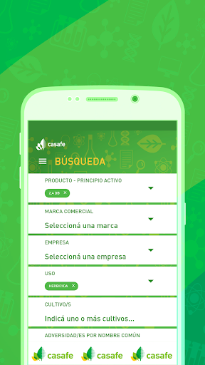 Android application App Guía Fitosanitaria CASAFE screenshort