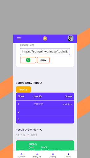 softcoin wallet Screen 3